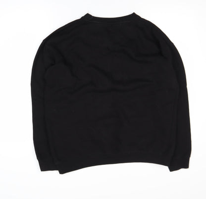 Mens UK Size S BoohooMAN Black Pullover Sweatshirt