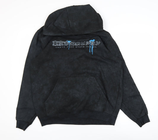 Mens UK Size S boohooMAN Black Pullover Hoodie