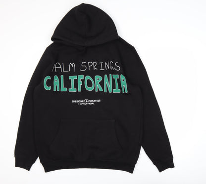 Mens UK Size S BoohooMAN Black Pullover Hoodie