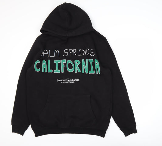 Mens UK Size S BoohooMAN Black Pullover Hoodie