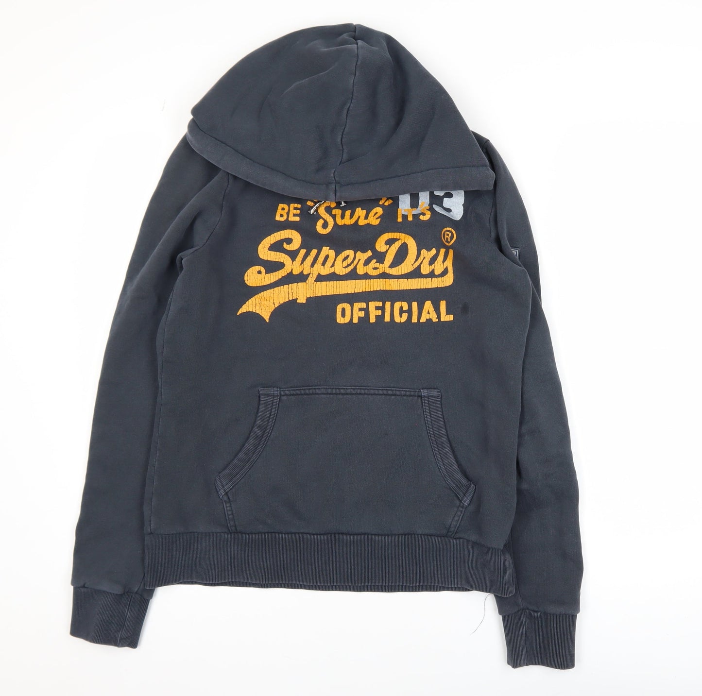 Mens UK Size M Superdry Blue Pullover Hoodie