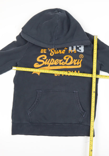 Mens UK Size M Superdry Blue Pullover Hoodie