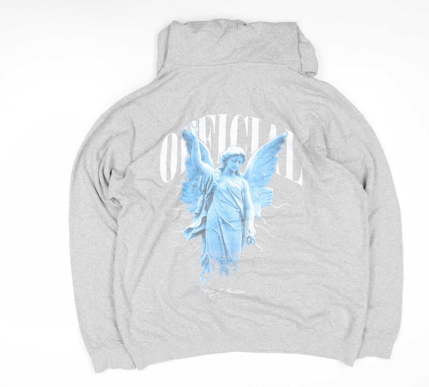 Mens UK Size S boohooMAN Grey Pullover Hoodie