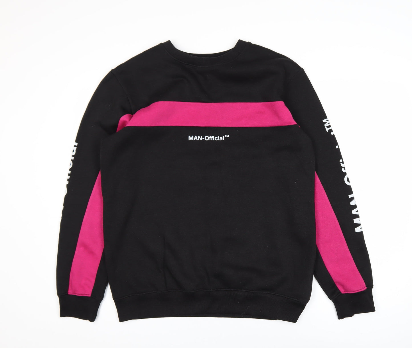Mens UK Size M boohooMAN Black Pullover Sweatshirt