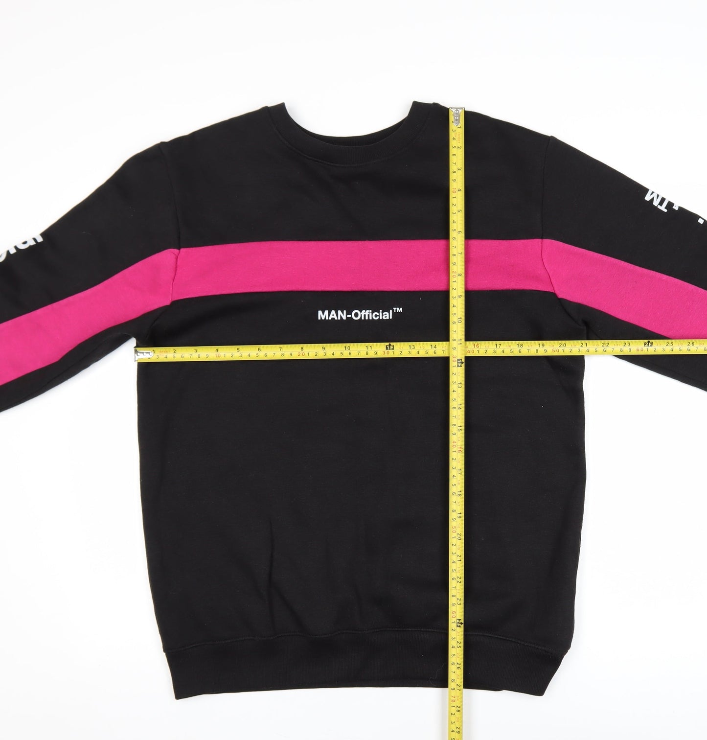 Mens UK Size M boohooMAN Black Pullover Sweatshirt