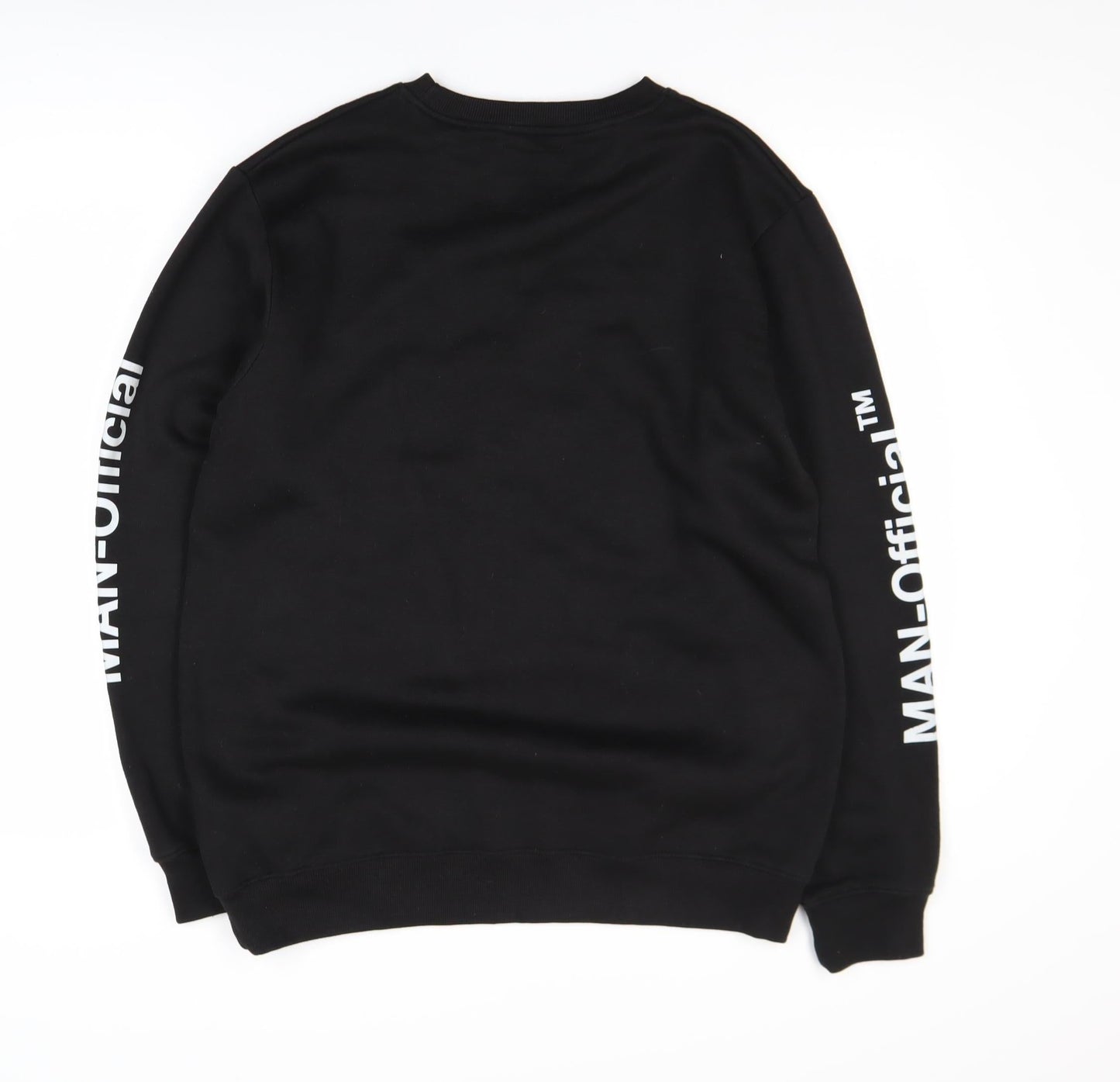 Mens UK Size M boohooMAN Black Pullover Sweatshirt