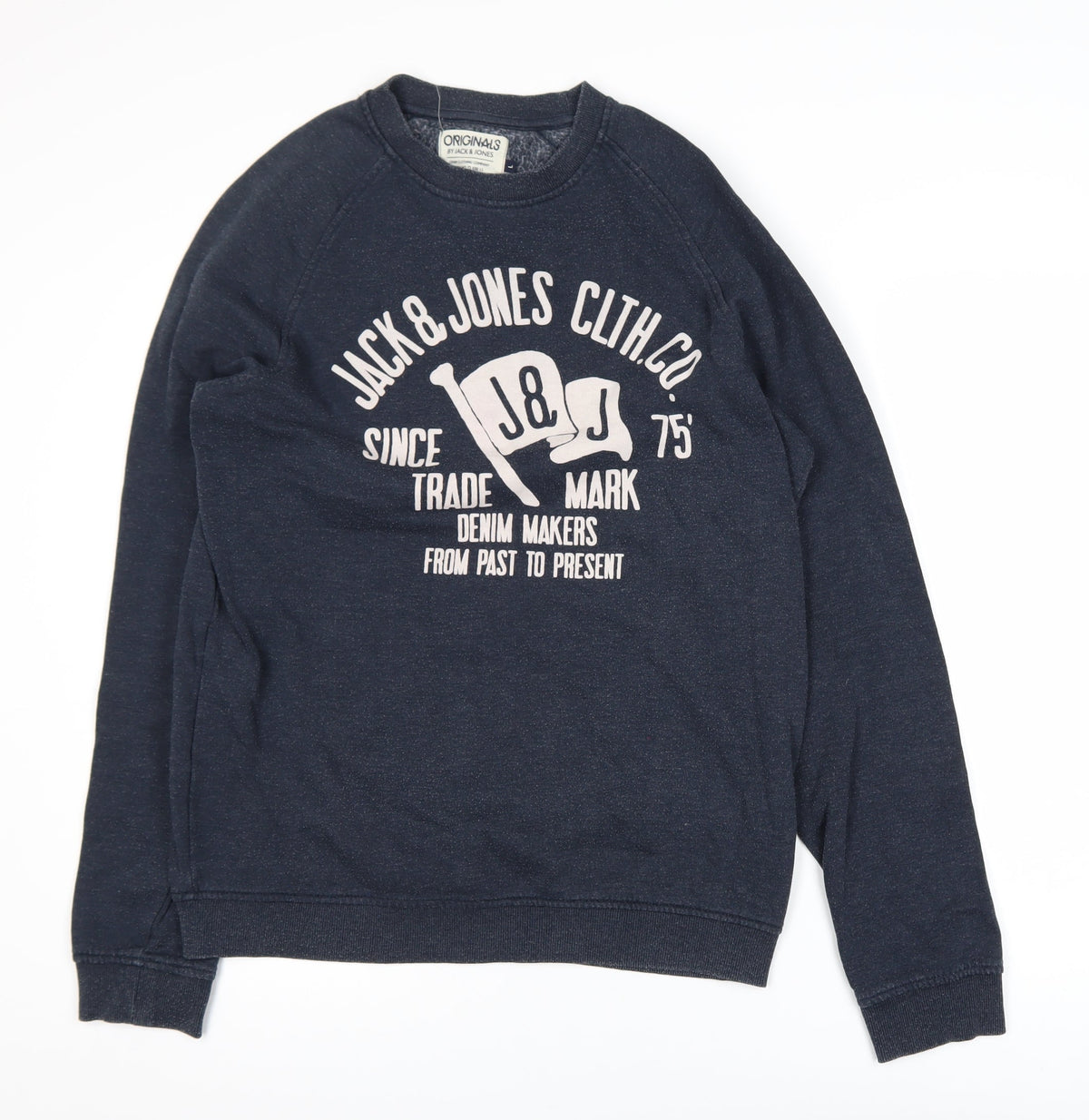 Mens UK Size L JACK & JONES Blue Pullover Sweatshirt