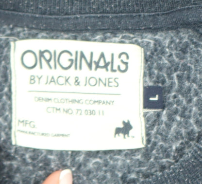 Mens UK Size L JACK & JONES Blue Pullover Sweatshirt