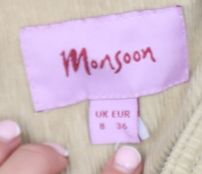 Womens UK Size 8 Monsoon Beige Military Jacket