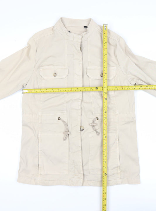 Womens UK Size 10 Capsule Beige Military Jacket
