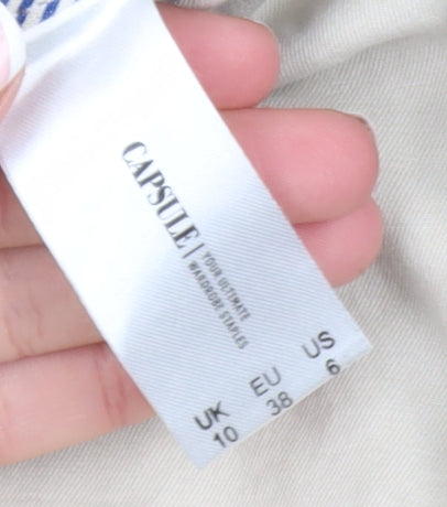 Womens UK Size 10 Capsule Beige Military Jacket