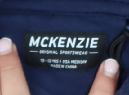 McKenzie Boys Navy Pullover Hoodie Size 10-12 Years Graphic Print