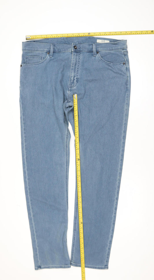 Marks and Spencer Men’s Blue Slim Fit Denim Jeans W40 L33