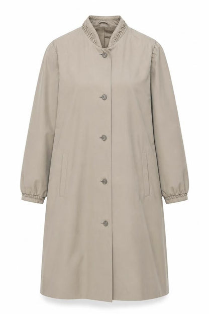 Marks & Spencer Women Beige Petite Fit Long Overcoat Size 12