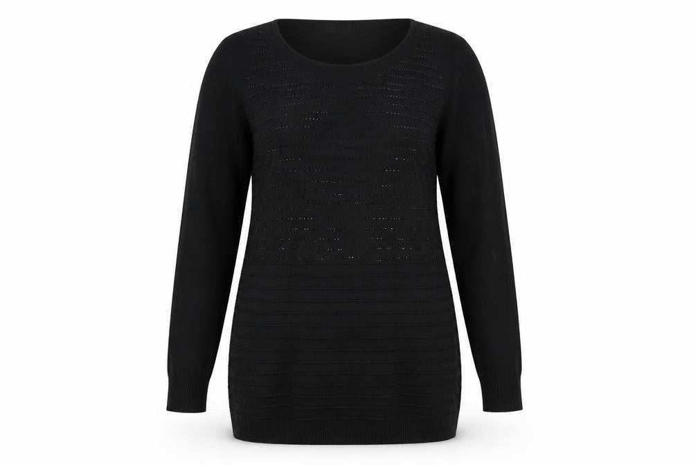 Womens UK Size L Claudia C Black Tunic Blouse