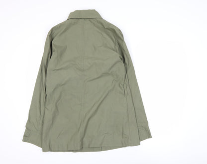 s.Oliver Women’s Green Cotton Blend Mid-Length Casual Jacket Size 8