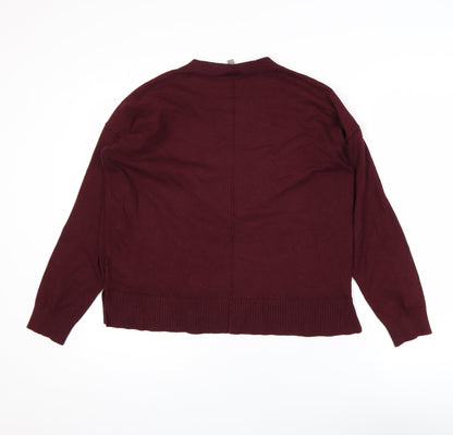 Unisex Adults UK Size M Oasis Red Pullover Jumper