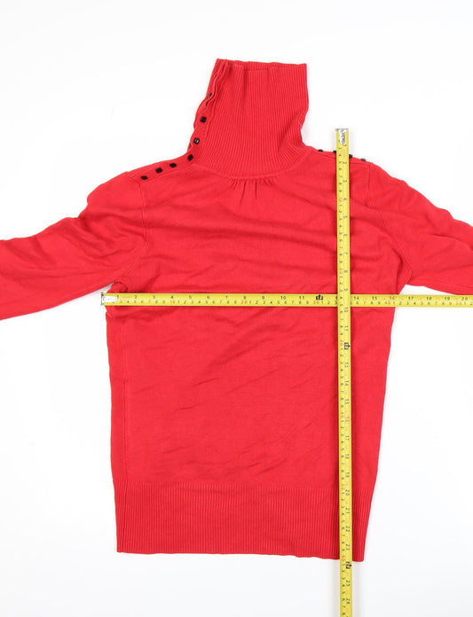 Womens UK Size 12 Lakeland Red Basic Blouse