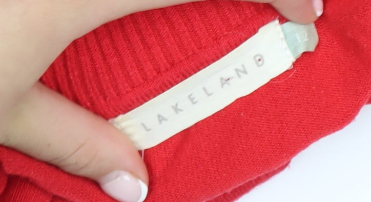 Womens UK Size 12 Lakeland Red Basic Blouse