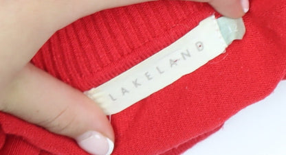 Womens UK Size 12 Lakeland Red Basic Blouse