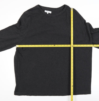 Red Herring Men's Black Cotton Crew Neck Pullover Jumper XL
