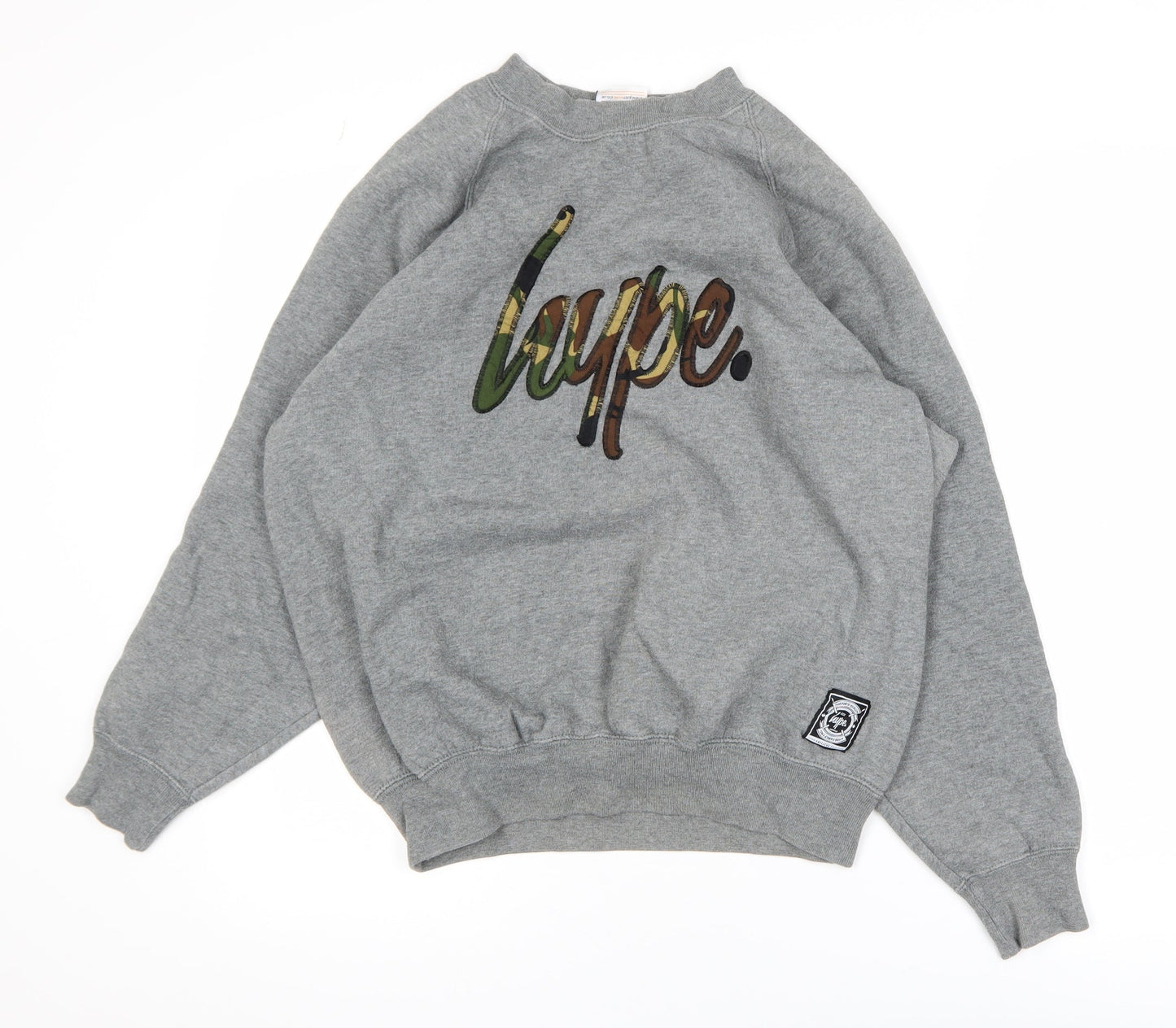 Boys UK Size L Hype Grey Pullover Sweatshirt