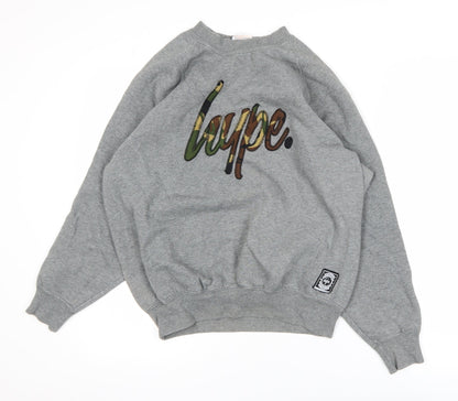 Boys UK Size L Hype Grey Pullover Sweatshirt