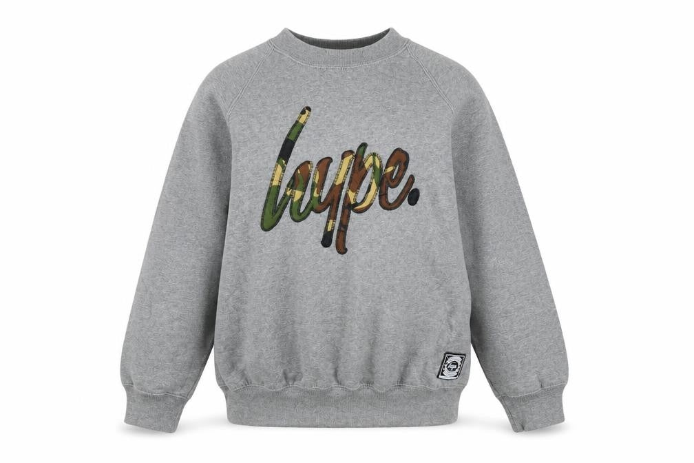 Boys UK Size L Hype Grey Pullover Sweatshirt