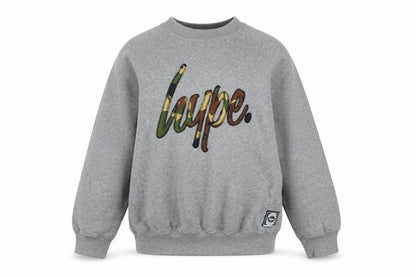 Boys UK Size L Hype Grey Pullover Sweatshirt