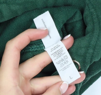Mens UK Size L Just Hoods by AWDis Green Pullover Hoodie
