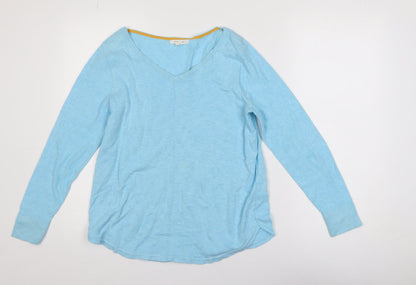 Womens UK Size 10 White Stuff Blue Jersey T-Shirt