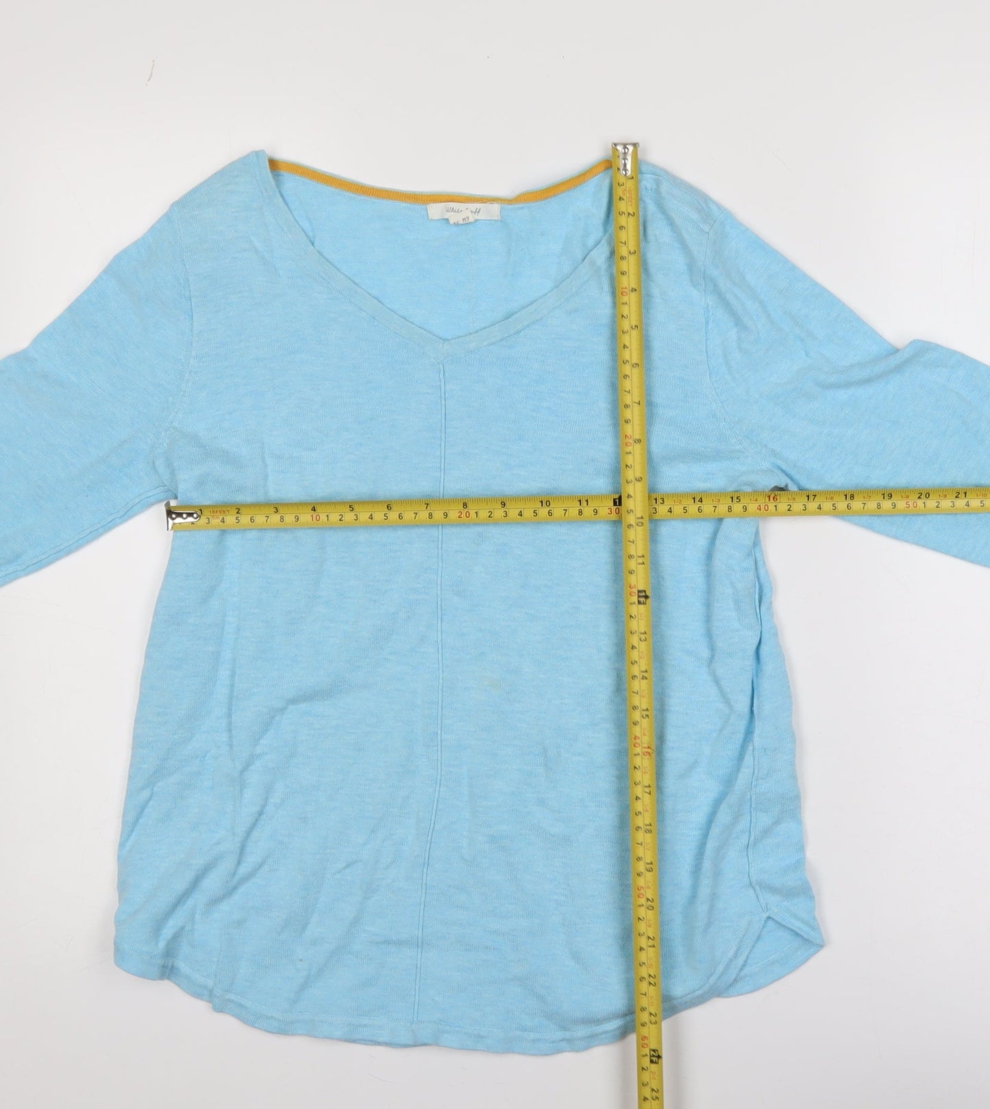 Womens UK Size 10 White Stuff Blue Jersey T-Shirt