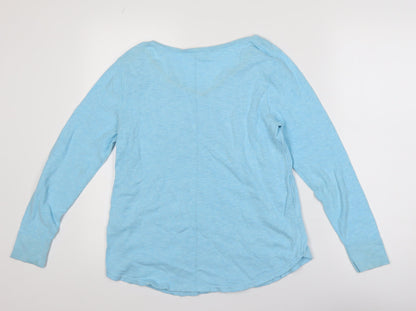Womens UK Size 10 White Stuff Blue Jersey T-Shirt