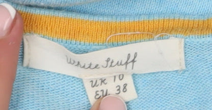 Womens UK Size 10 White Stuff Blue Jersey T-Shirt