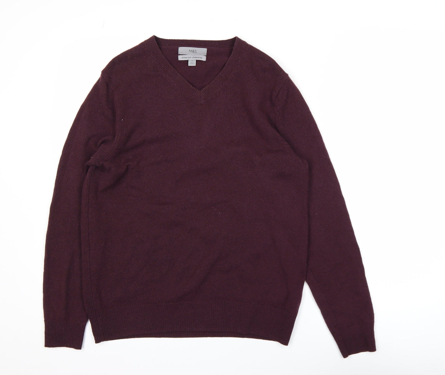 Mens UK Size M Marks and Spencer Purple Pullover Jumper