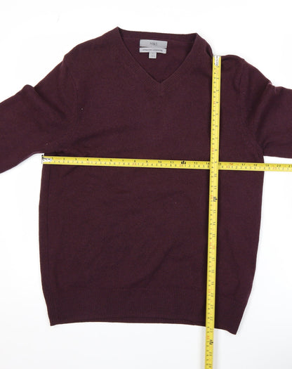Mens UK Size M Marks and Spencer Purple Pullover Jumper