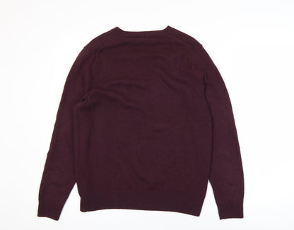 Mens UK Size M Marks and Spencer Purple Pullover Jumper