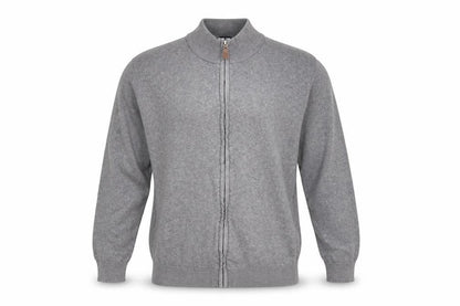 Mens UK Size 2XL Cotton Traders Grey Full Zip Jumper