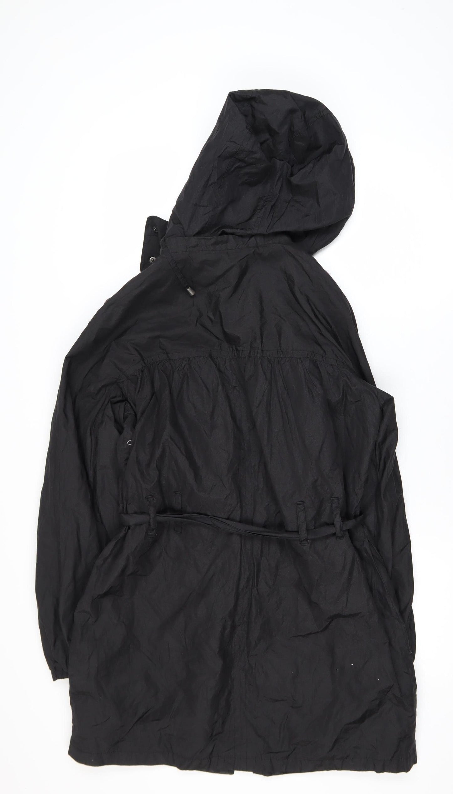 Womens UK Size 10 Marks and Spencer Black Parka Coat
