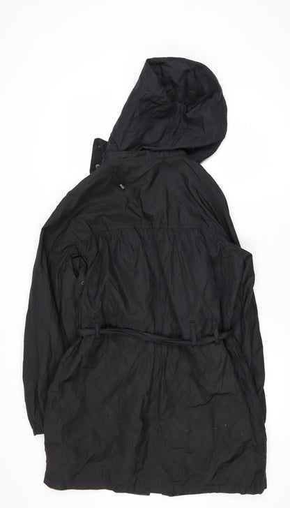Womens UK Size 10 Marks and Spencer Black Parka Coat
