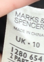 Womens UK Size 10 Marks and Spencer Black Parka Coat