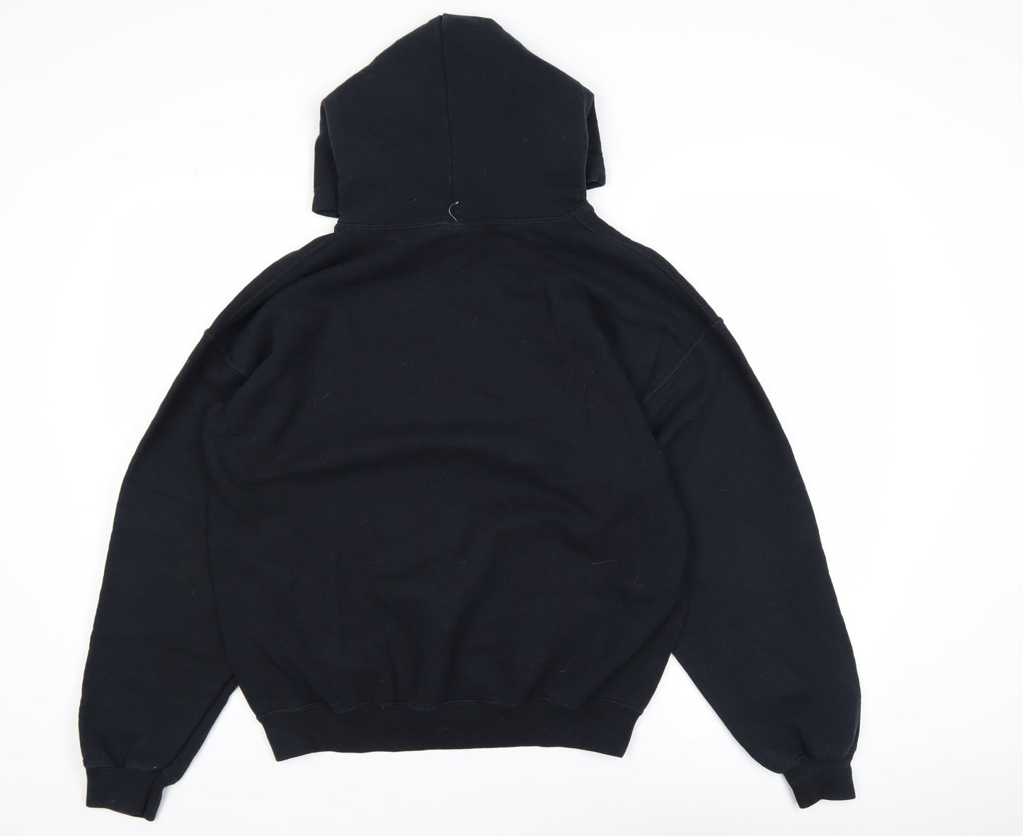 Mens UK Size M Gildan Black Pullover Hoodie