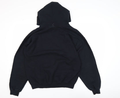 Mens UK Size M Gildan Black Pullover Hoodie