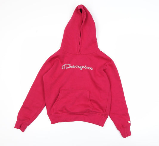 Girls UK Size 9-10 Years Champion Pink Pullover Hoodie