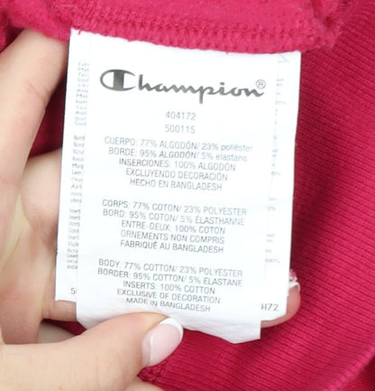 Girls UK Size 9-10 Years Champion Pink Pullover Hoodie