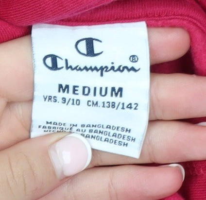 Girls UK Size 9-10 Years Champion Pink Pullover Hoodie