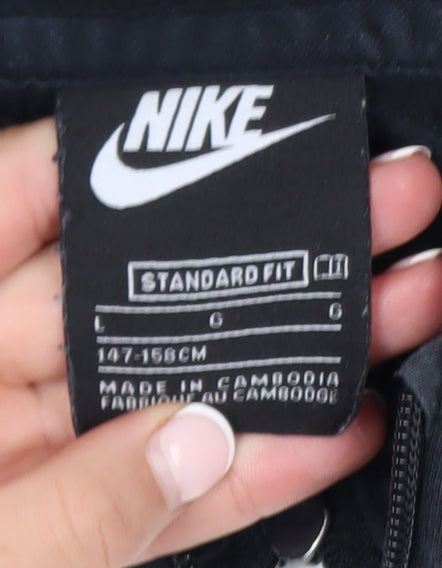 Boys UK Size 158 Nike Black Full Zip Hoodie