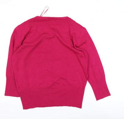 Womens UK Size 16 Roman Pink Basic Blouse