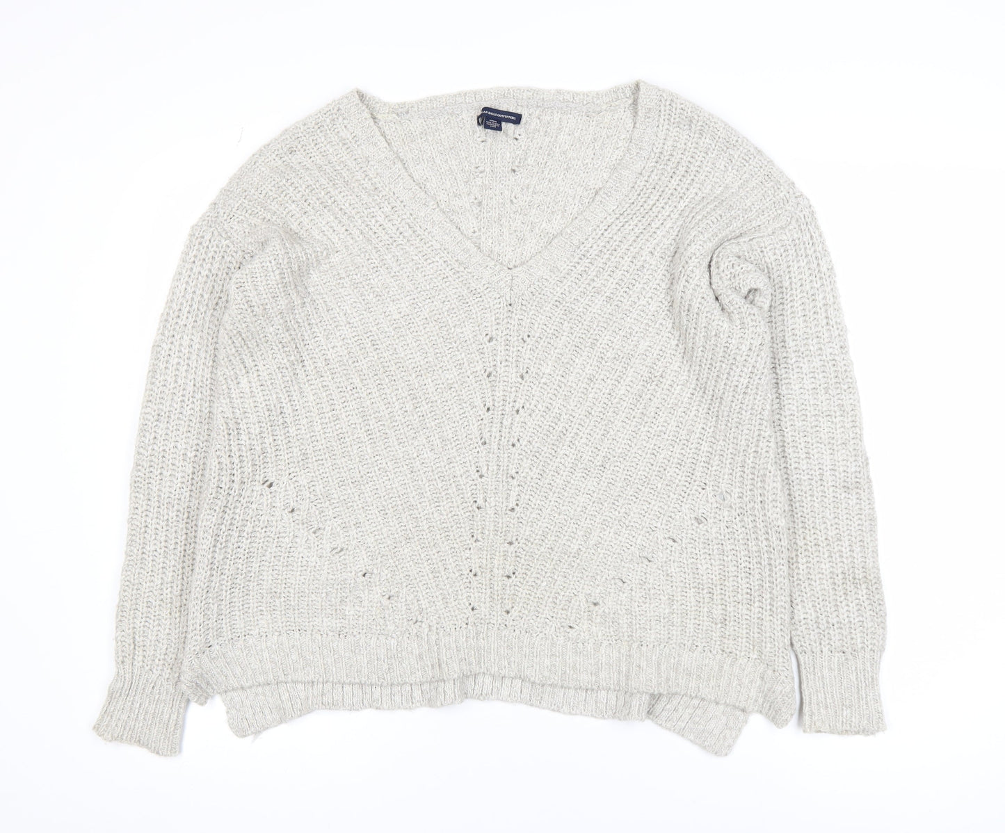 Womens UK Size M American Eagle Outfitters Beige Pullover Jumper