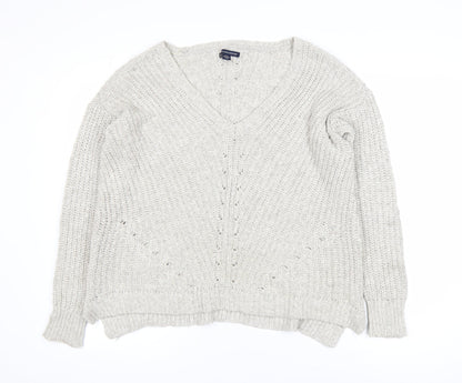 Womens UK Size M American Eagle Outfitters Beige Pullover Jumper